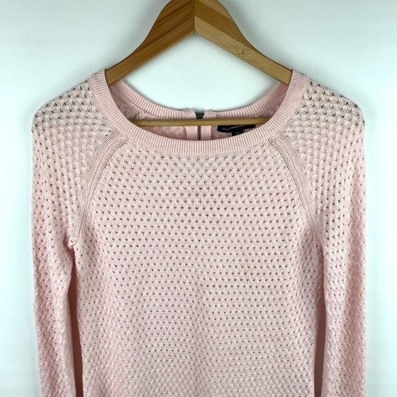 American Eagle Pink Waffle Knit Sweater Small - Picture 2 of 7